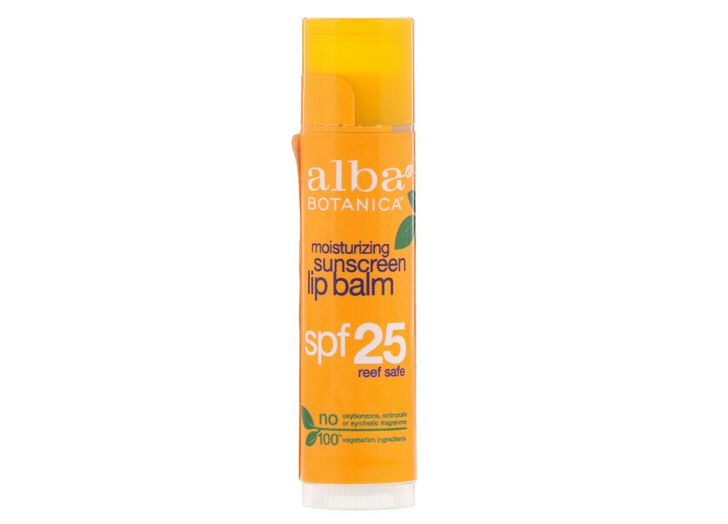 lip balm with spf Alba Botanica Moisturizing Sunscreen Lip Balm SPF 25