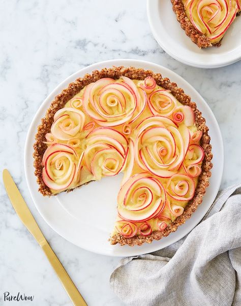 Maklike pie-resepten Glutenfrij Apple Rose Tart Recipe