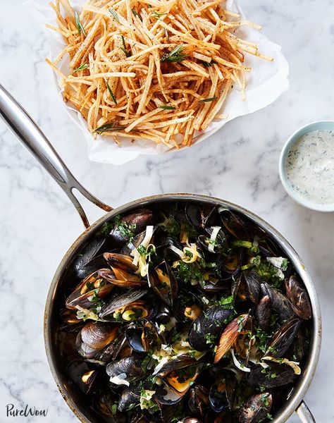ғояҳои нашуст, июн Moules Frites Mussels Ва Fries Дорухат